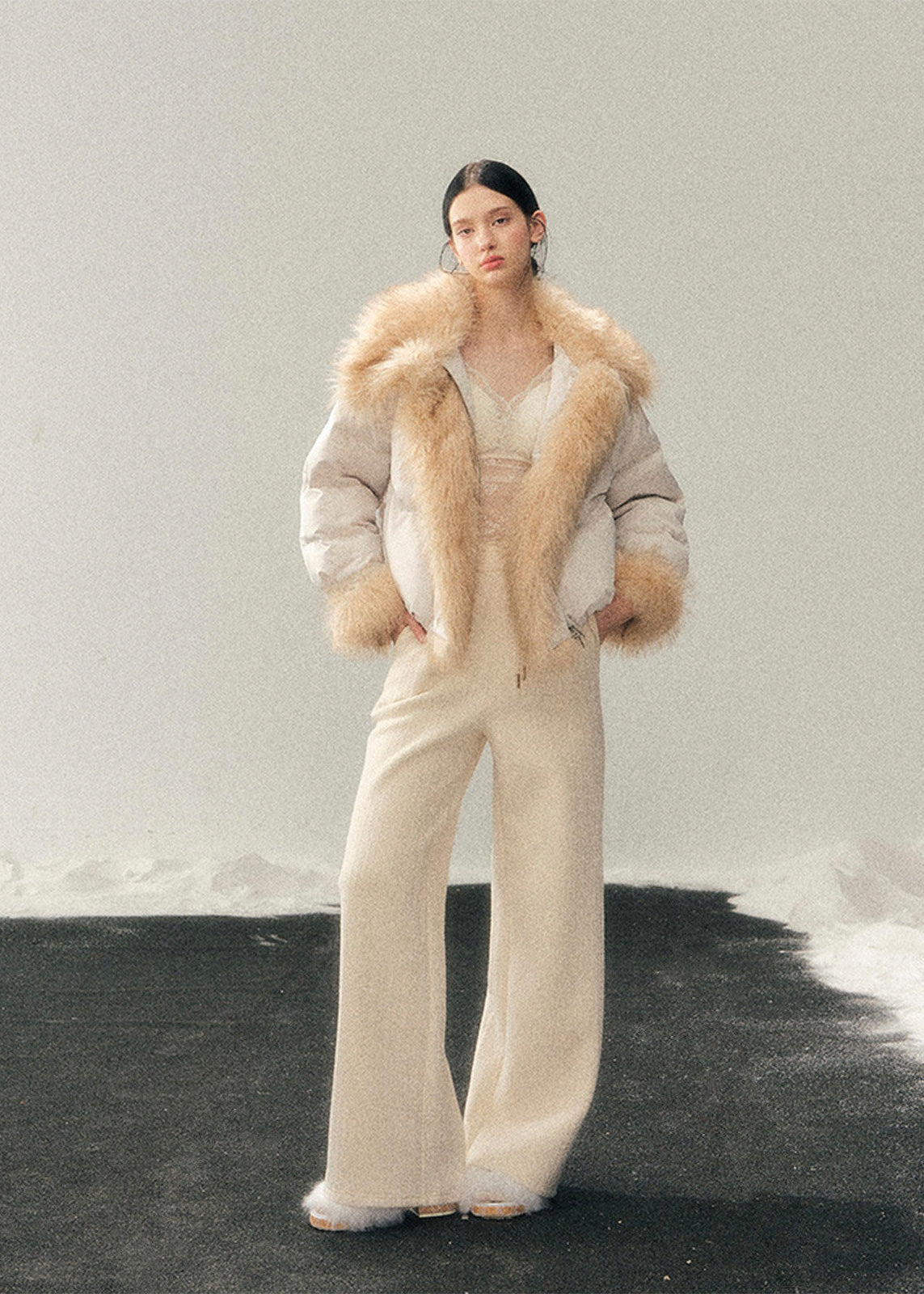 white duck down jacket, fur collar down jacket, women winter down coat, korean style down jacket, feminine winter jacket, short down jacket women, warm winter coat women, plush fur collar jacket, luxury winter outerwear women, soft aesthetic winter coat, padded winter jacket women, aomalm winter jacket, cozy down jacket women, elegant winter coat, fashion down jacket