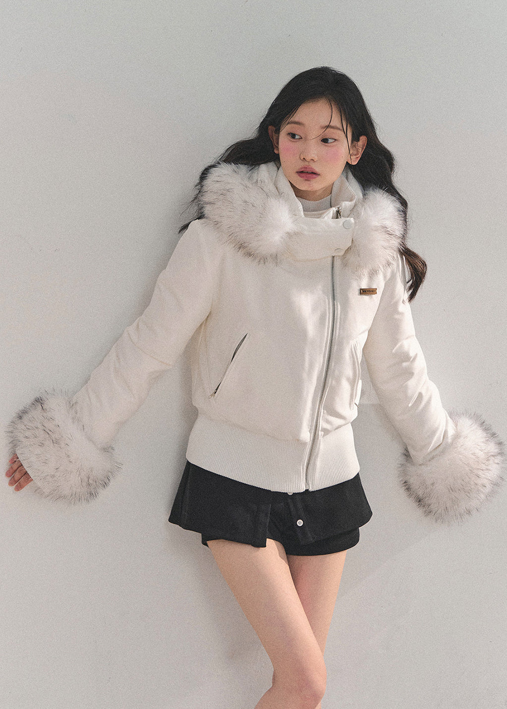 weightless monologue jacket, AOMALM down jacket, Korean winter coat women, faux fur hood jacket, white duck down coat, thick warm jacket women, feminine winter fashion, Korean style outerwear, plush hooded winter jacket, warm puffer jacket women, luxury faux fur cuffs coat, winter slim down coat, cute winter outfit women, soft fur trim jacket, stylish warm jacket women, AOMALM winter collection, padded winter jacket women, cozy Korean fashion coat, elegant down jacket women.