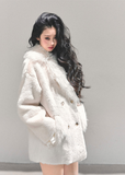 ivory fur coat women, plush winter coat, one piece fur coat, warm fluffy coat, soft girl winter jacket, faux fur dress coat, fw25 plush outerwear, korean winter fashion coat, white fuzzy coat women, elegant winter coat
