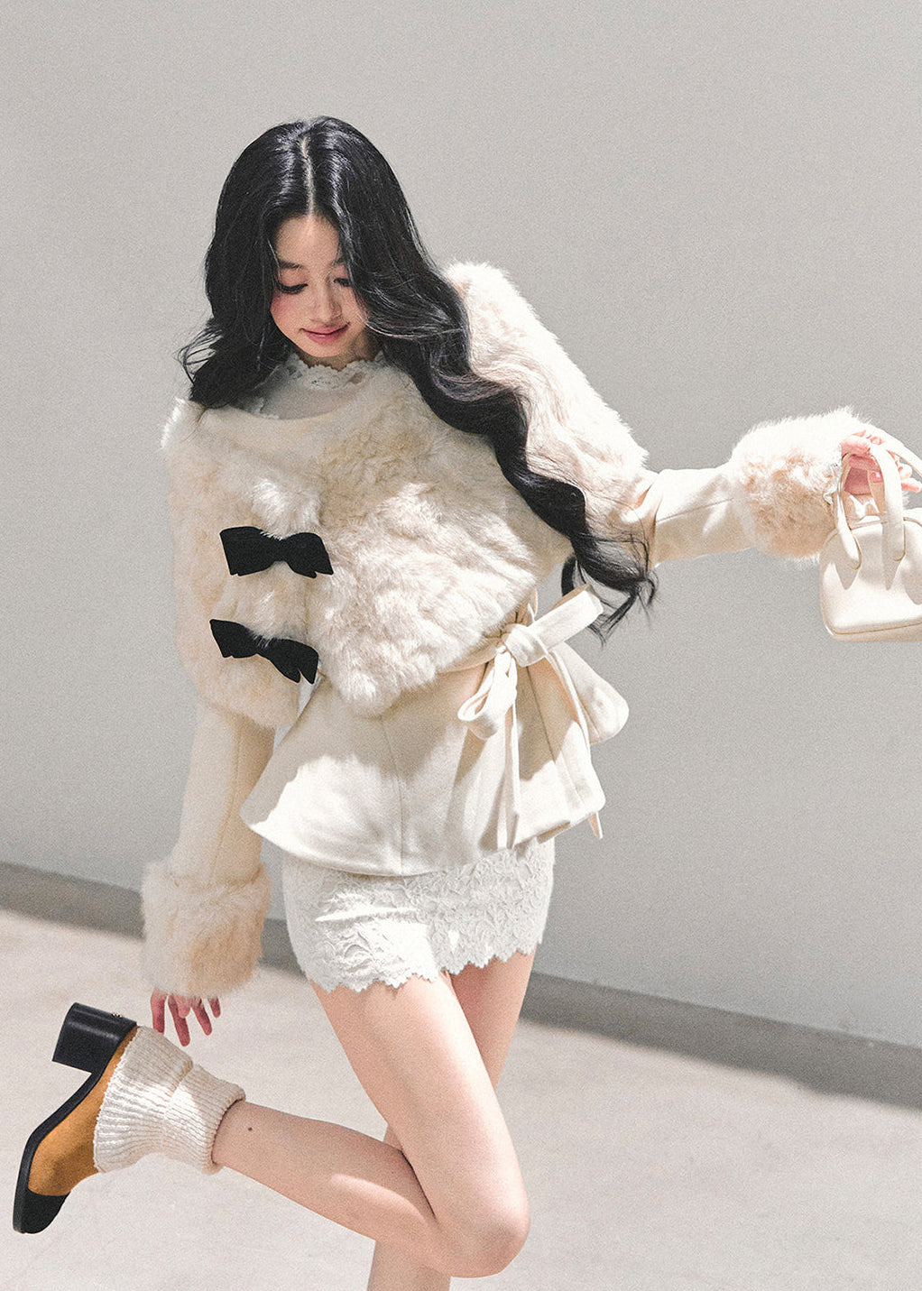 French winter set, faux fur cape outfit, Christmas luxury outfit women, AOMALM winter collection, feminine Korean winter style, three-piece winter suit women, holiday date outfit Korean, faux fur jacket set, winter mini skirt set, elegant winter coordinates, warm stylish winter clothes, luxury faux fur top, French romantic outfit, Korean fashion winter 2025, AOMALM apparel, holiday bow jacket, cottagecore winter outfit, soft girl winter aesthetic, Christmas outfit women Korea, chic winter layering set.