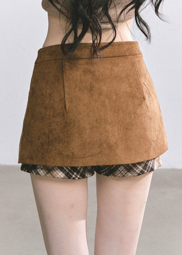 korean two piece set, plaid mini skirt outfit, suede jacket set women, seoul street fashion, preppy korean outfit, french hepburn style set, autumn matching outfit women, korean chic blazer set, trendy korean clothing 2025, seoul preppy look, brown plaid skirt, vintage academic outfit, elegant french suit, nom alm collection, modern korean style