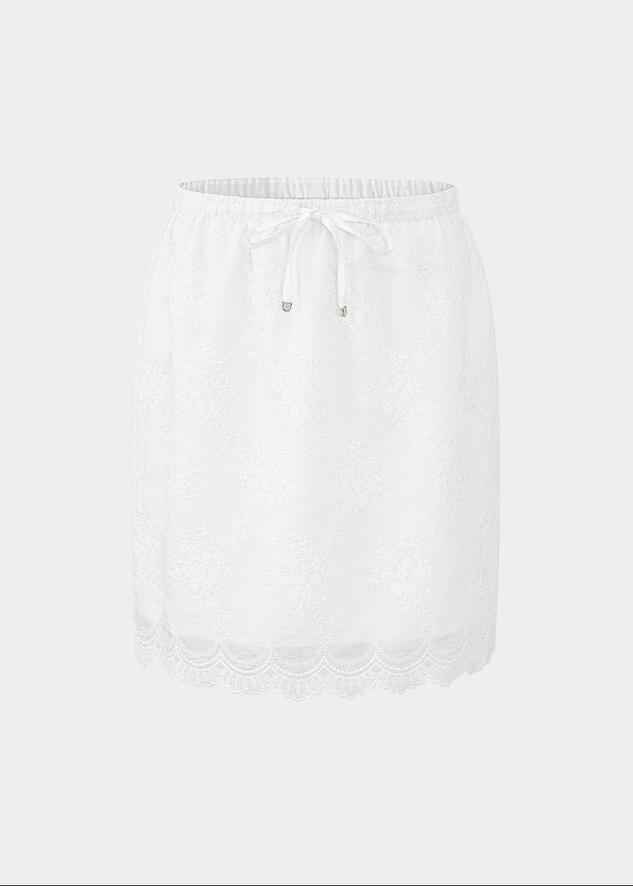 lace midi skirt, embroidered skirt women, floral lace skirt, korean fashion skirt, romantic midi skirt, slit skirt women, feminine lace outfit, ivory midi skirt, elegant spring skirt, parisian style clothing, soft aesthetic skirt, lightweight lace skirt, refined casual wear, delicate lace skirt, modern feminine clothing, versatile midi skirt, chic everyday outfit, graceful silhouette skirt, aesthetic fashion piece, elegant lace bottom