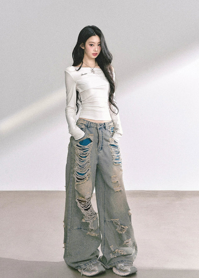 korean off shoulder long sleeve, korean hot girl top women, minimalist korean streetwear top, off shoulder drape knit top, korean fall fashion slim top, seoul style off shoulder shirt, korean aesthetic blouse women, korean sexy minimalist top, chic korean long sleeve shirt, korean modern street outfit, off shoulder hot girl korean fashion, korean autumn fitted top, french chic off shoulder design, korean straight shoulder long sleeve, kfashion minimalist fall top