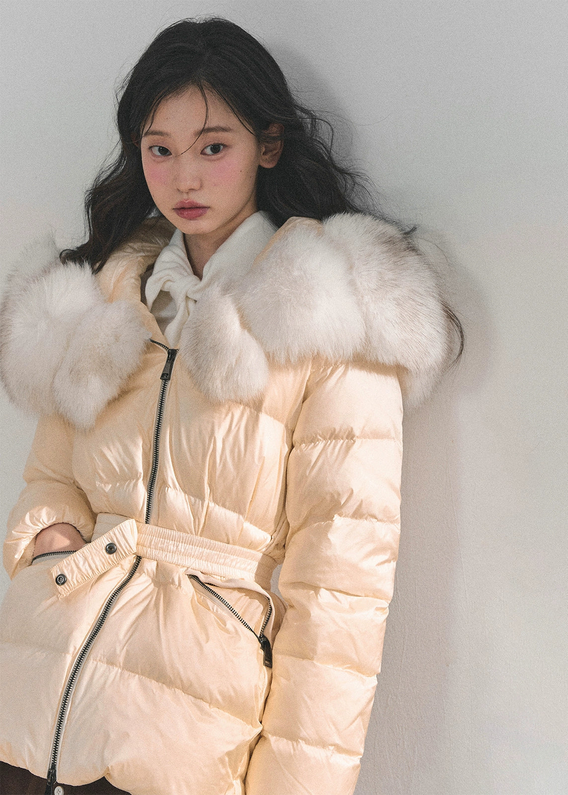 snow pontoon jacket, Korean winter down coat, AOMALM down jacket, imitation fur collar jacket, white duck down women, warm puffer coat winter, feminine winter jacket, Korean style puffer, fur trim down coat, ribbon waist puffer, winter fashion Korea, soft fur collar coat, stylish warm down jacket, lightweight duck down coat, women’s winter outerwear, A-line winter puffer, belted down jacket women, cozy winter coat Korean style, puff sleeves down jacket, luxury winter jacket women