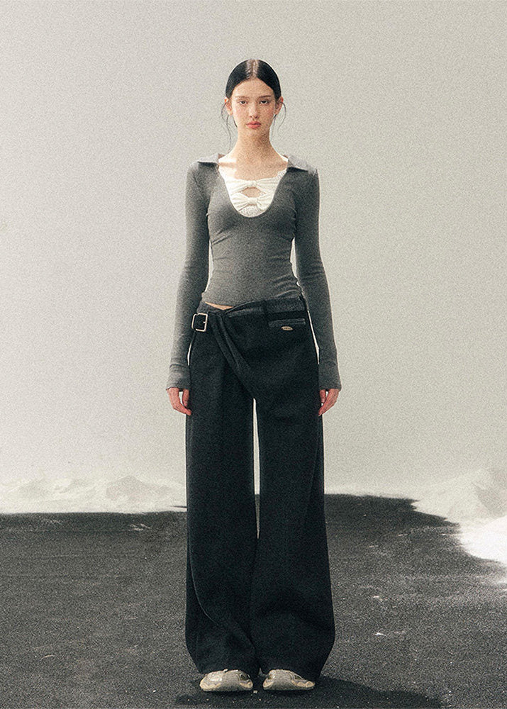 lace bow top, feminine knit top, korean style long sleeve top, slim fit women top, winter lace shirt, sexy knit top women, soft feminine top, korean fashion women, long sleeve knit shirt, elegant lace top, autumn winter women top, bodycon knit top, romantic lace blouse, layered winter top, aesthetic korean outfit, womens fashion knitwear