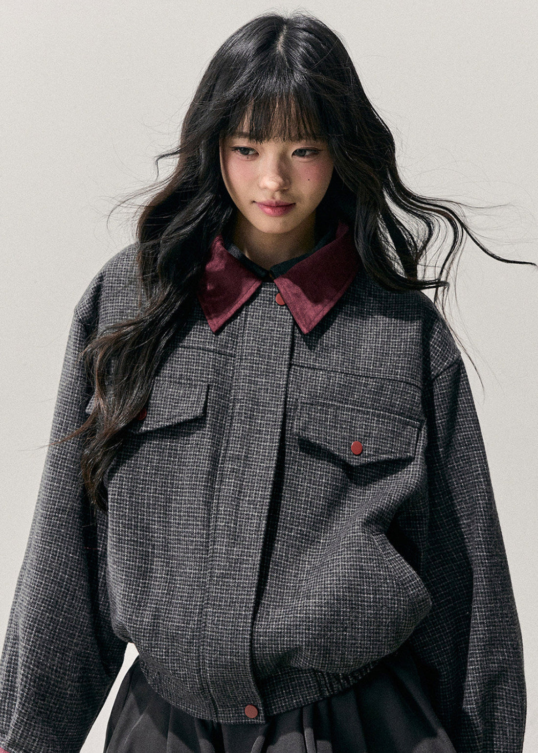 AOMALM wool set, Korean feminine two piece set, Hepburn style wool jacket, wool skirt suit women, Korean winter outfit women, pleated mini skirt set, wool co ord set women, autumn winter wool suit, feminine Korean fashion, soft girl winter outfit, tailored wool jacket women, elegant winter two piece set, Korean aesthetic clothing, women’s wool skirt set, classic feminine winter look, chic Korean outfit