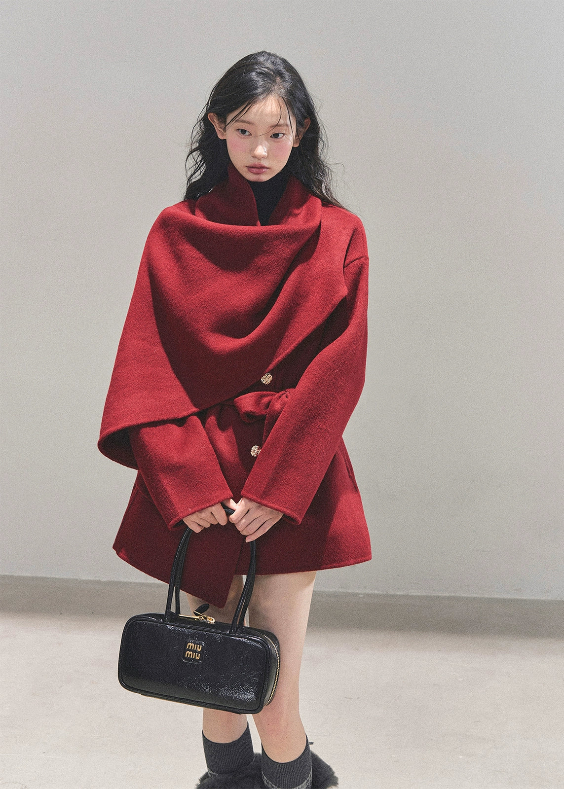 winter wool coat, reversible wool coat, Korean style coat, AOMALM coat, tartan wrap coat, plaid winter jacket, feminine winter coat, wool cape coat, oversized shawl coat, Korean fashion outerwear, winter wrap coat, reversible tartan jacket, warm wool jacket, elegant winter coat, aesthetic Korean outfit, winter fashion women, wool blend coat, Korean girl style coat, trendy winter coat women, autumn winter outerwear