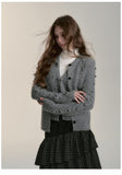 Wool Knit Cardigan & Vest Set
