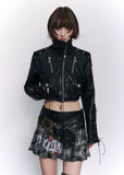 leather jacket women, cropped leather jacket, biker jacket women, grunge outfit women, edgy outfit women, street style jacket, punk style clothing, y2k edgy outfit, alternative fashion women, black leather jacket, cropped biker jacket, urban streetwear women, statement jacket women, fitted leather jacket, rebellious fashion outfit, underground fashion women, dark aesthetic outfit, edgy streetwear women, zip jacket women, modern punk fashion