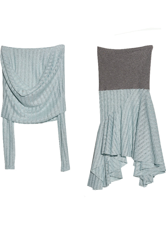JNYLON mint layered outfit women, Korean stylish translucent knit set, modern Korean fashion irregular skirt, chic mint swing collar top, trendy Korean street chic outfit, hazy atmosphere layered set Korean style, lightweight mint fashion set women, urban fashion layered skirt outfit, stylish Korean aesthetic mint outfit, fashionable translucent knitwear women
