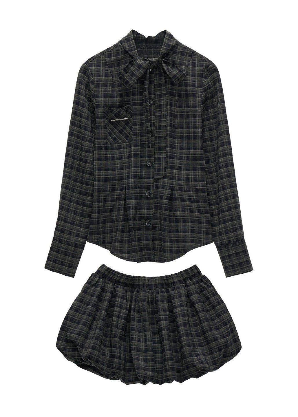 plaid skirt set women, two piece outfit plaid, street style set women, korean fashion set, plaid shirt skirt set, urban feminine outfit, mini skirt set women, structured shirt outfit, strap detail clothing, modern streetwear women, matching set women, casual fashion set, edgy feminine outfit, spring summer set women, tailored street style, versatile two piece outfit, contemporary fashion women, plaid mini skirt outfit, chic urban clothing, statement set women