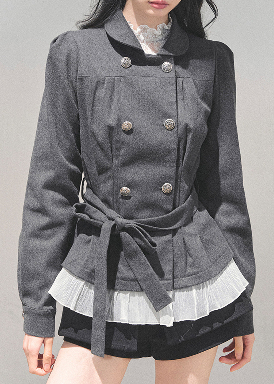 AOMALM blazer, French style blazer women, Korean feminine blazer, winter women blazer, waist tie blazer, tailored blazer women, soft structure blazer, elegant winter jacket women, Korean fashion blazer, French chic outerwear, slim fit blazer women, autumn winter blazer, feminine jacket women, casual dressy blazer, Korean aesthetic clothing