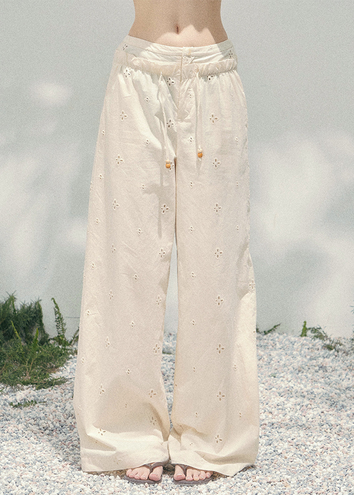 embroidered wide leg pants women, spring loose trousers women, korean lazy style pants, aomalm pants style, lightweight spring trousers, elegant casual women pants, straight leg embroidered pants, feminine wide pants women, relaxed fit spring bottoms, refined daily wear trousers, breathable women pants, modern women wide leg trousers, soft fabric spring pants, understated luxury pants women, versatile spring trousers