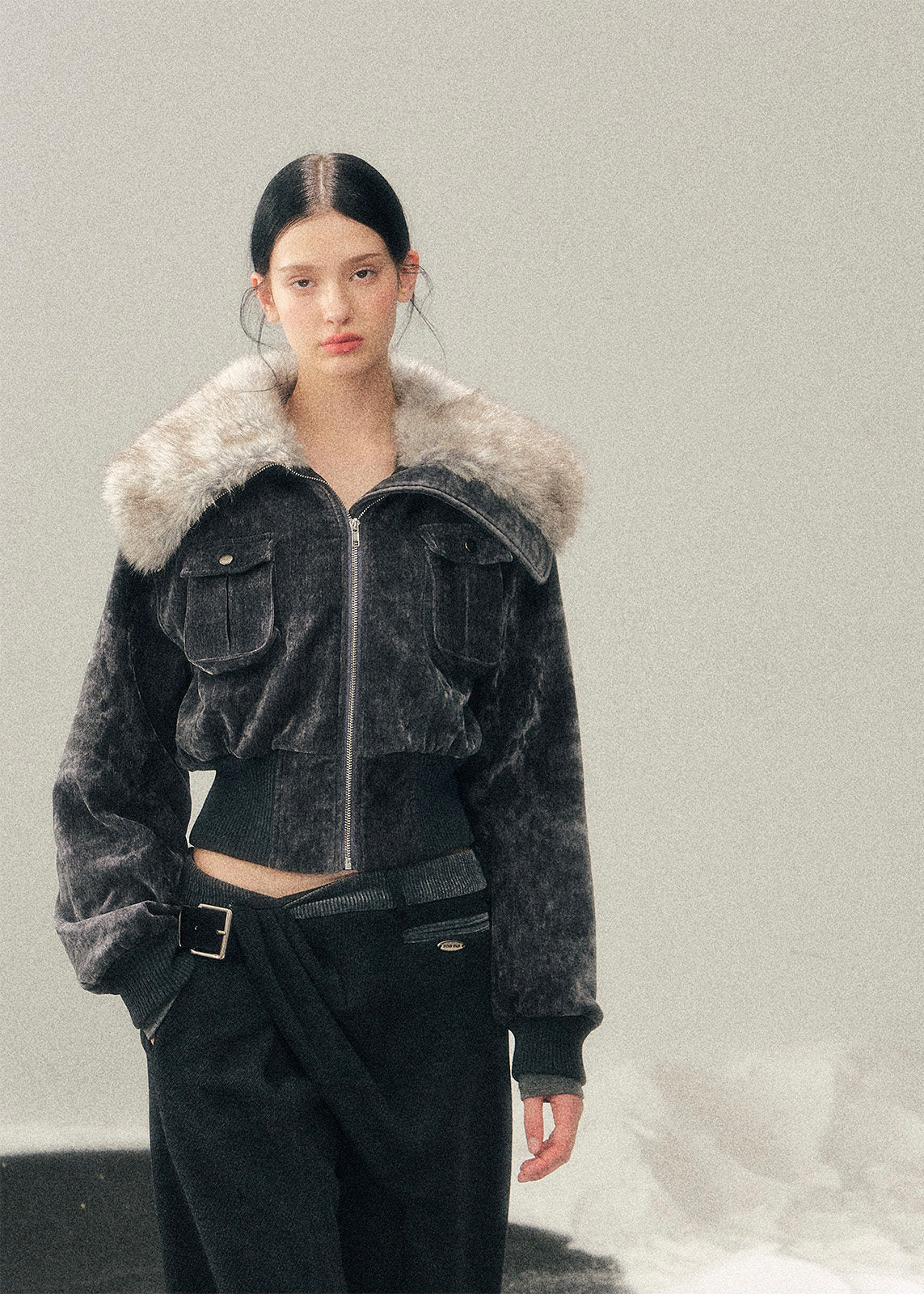 AOMALM jacket, leopard cropped jacket, Maillard jacket women, faux fur winter jacket, Korean style jacket, cropped winter jacket women, plush fur jacket, leopard print jacket women, winter streetwear jacket, feminine cropped jacket, warm winter top women, Korean fashion winter, trendy cropped jacket, soft girl winter jacket, autumn winter outerwear women, stylish winter jacket, Korean aesthetic coat