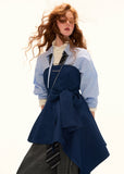 Blue Pleat Shirt