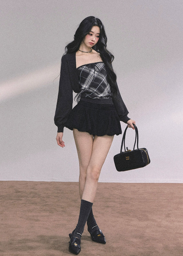 korean fashion, winter outfit, fall outfit, aesthetic outfit, cute outfits, women’s fashion, korean clothing, nom alm style, girly style, soft girl outfit, preppy outfit, french style outfit, elegant outfit, chic outfit, oversized top, knit top, knitted sweater, winter coat, faux fur jacket, plaid jacket, faux leather jacket, wool coat, mini skirt, bubble skirt, pleated skirt, wide leg pants, crop top, off shoulder top, lace top, bow blouse, knitted dress, sweater dress, cardigan, lambswool, faux fur scarf,