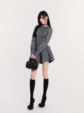 College Style Bowknot Dress Slim Long Sleeve