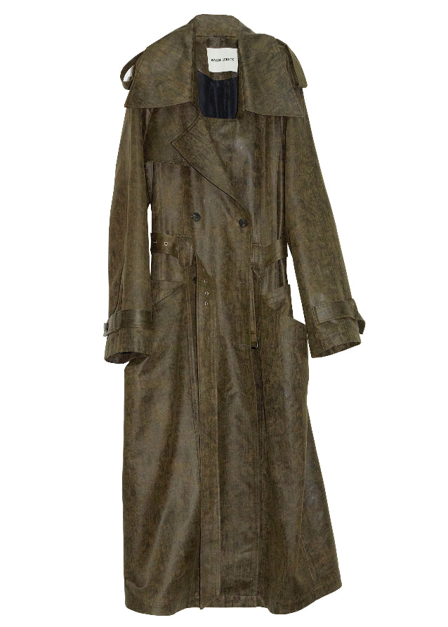 korean trench coat, distressed long trench coat, oversized pocket trench, nomadic style coat, vintage earth tone trench, jnylon streetwear coat, cargo maxi trench women, rock artist style coat, deconstructed trench coat, grunge long coat women, layered street fashion, brown distressed trench, korean oversized coat, avant garde outerwear, urban wanderer coat

