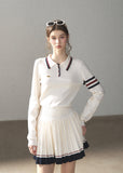 Crushed Moonlight Knit Top & Skirt Set