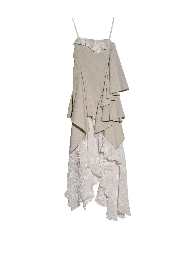 JNYLON layered sundress women, Korean romantic fairy dress, irregular embroidery slip dress, stylish Korean fashion maxi dress, natural beauty layered dress women, trendy Korean street romantic outfit, embroidered lace sundress Korean style, lightweight spring layered dress women, chic natural aesthetic dress, Korean fashion fairycore dress, modern Korean feminine sundress