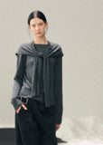 women knit sweater set, shawl collar sweater women, korean minimal knit, collegiate style sweater, winter knit top women, layered knit set, short sweater women, refined casual knit, elegant daily wear women, premium knitwear women, soft feminine sweater, two piece knit outfit, modern women sweater, aomalm knit style, minimal winter top