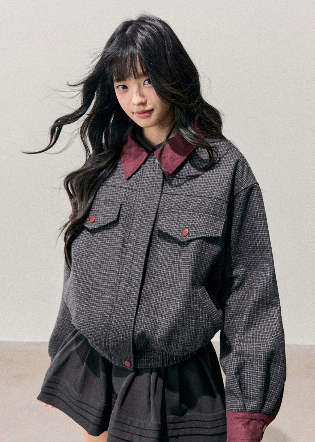 AOMALM wool set, Korean feminine two piece set, Hepburn style wool jacket, wool skirt suit women, Korean winter outfit women, pleated mini skirt set, wool co ord set women, autumn winter wool suit, feminine Korean fashion, soft girl winter outfit, tailored wool jacket women, elegant winter two piece set, Korean aesthetic clothing, women’s wool skirt set, classic feminine winter look, chic Korean outfit