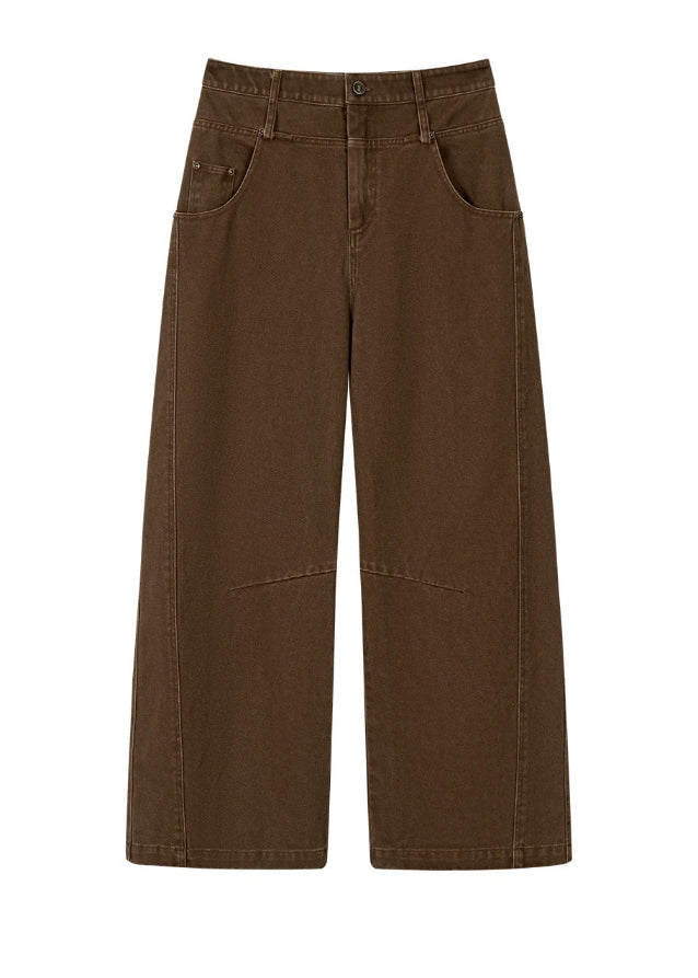 VIAPITTI trousers, double waist trousers, dual waist loop slacks, rope detail pants, wide leg straight trousers, autumn 2025 streetwear pants, Korean edgy fashion pants, retro rope trim pants, women’s wide slacks street style, industrial wide pants
