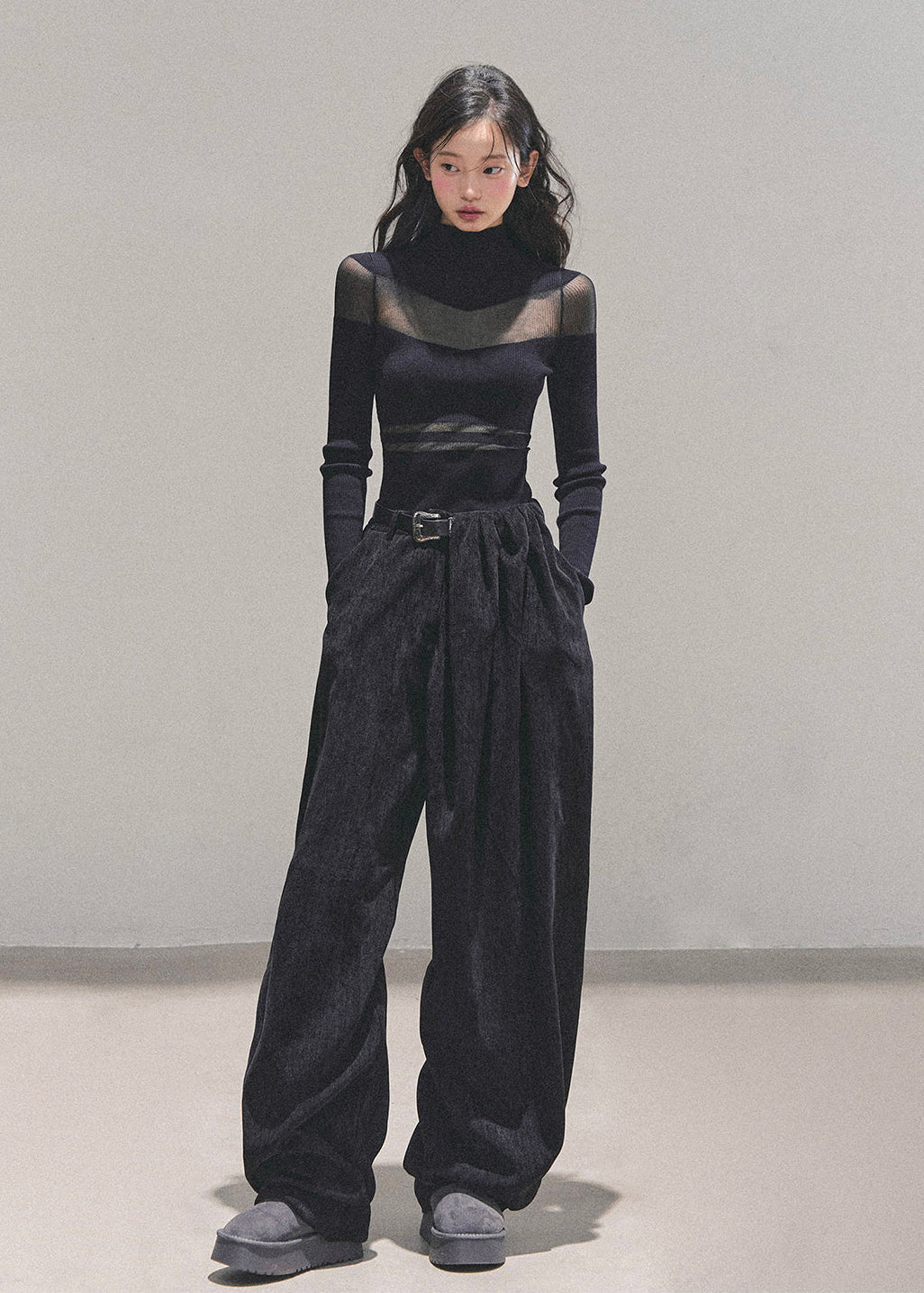 AOMALM pants, winter wide-leg pants, plush trousers women, BF style pants, Korean fashion pants, fleece wide-leg trousers, straight-leg winter pants, cozy winter bottoms, oversized pants women, soft plush pants, warm winter trousers, casual wide-leg pants, Aomalm winter collection, streetwear wide-leg pants, high-waist winter trousers, relaxed fit pants women, loose winter pants, beige wide-leg pants, black plush pants, winter fashion women.