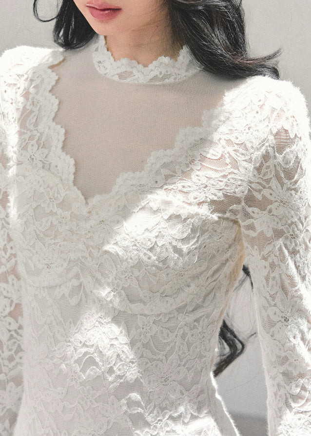 lace mesh dress, sexy mini dress women, full moon dress, french style lace mini, autumn winter dress, sheer long sleeve dress, black mesh dress, night out mini dress, elegant lace short dress, fw25 fashion
