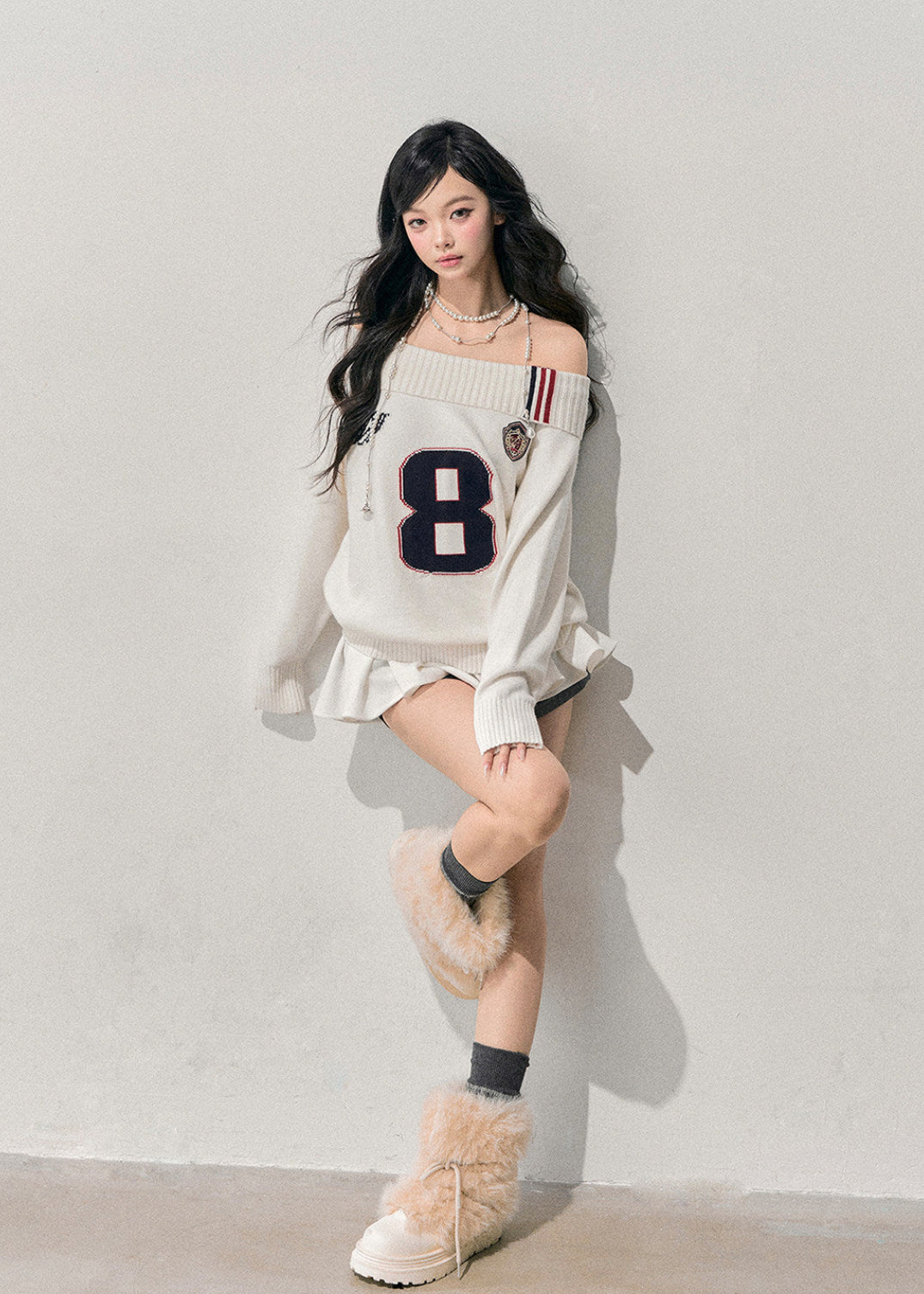 one shoulder knit sweater, korean style sweater women, american college sweater, varsity knit top, winter knit sweater women, off shoulder sweater top, soft feminine knit, korean fashion winter top, casual winter sweater, slim fit knit sweater, cozy knit top women, aomalm sweater, y2k college sweater, winter layering knit, trendy women sweater