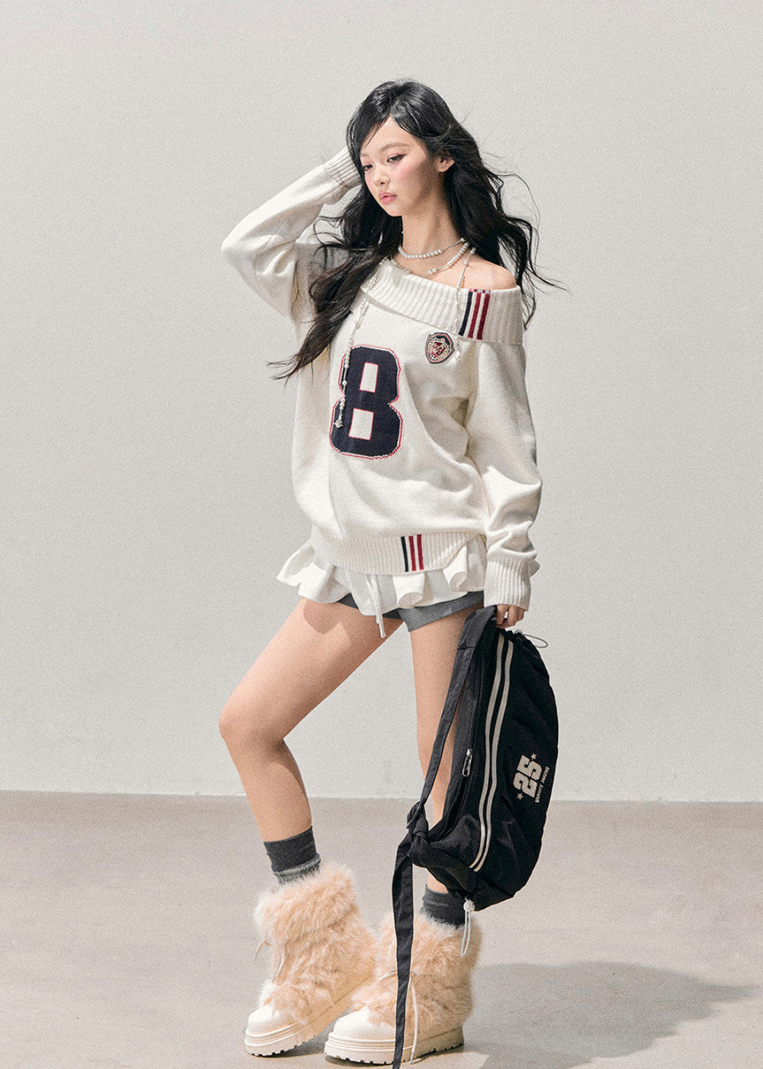 one shoulder knit sweater, korean style sweater women, american college sweater, varsity knit top, winter knit sweater women, off shoulder sweater top, soft feminine knit, korean fashion winter top, casual winter sweater, slim fit knit sweater, cozy knit top women, aomalm sweater, y2k college sweater, winter layering knit, trendy women sweater