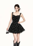square neck dress women, black mini dress women, floral mini dress, puff skirt dress, korean fashion dress, slim fit dress women, structured dress women, summer outfit ideas, vacation dress women, elegant mini dress, fitted waist dress, chic minimal dress, short dress women, modern feminine outfit, flattering mini dress, clean silhouette dress, stylish black dress, trendy mini dress, parisian style dress, statement mini dress