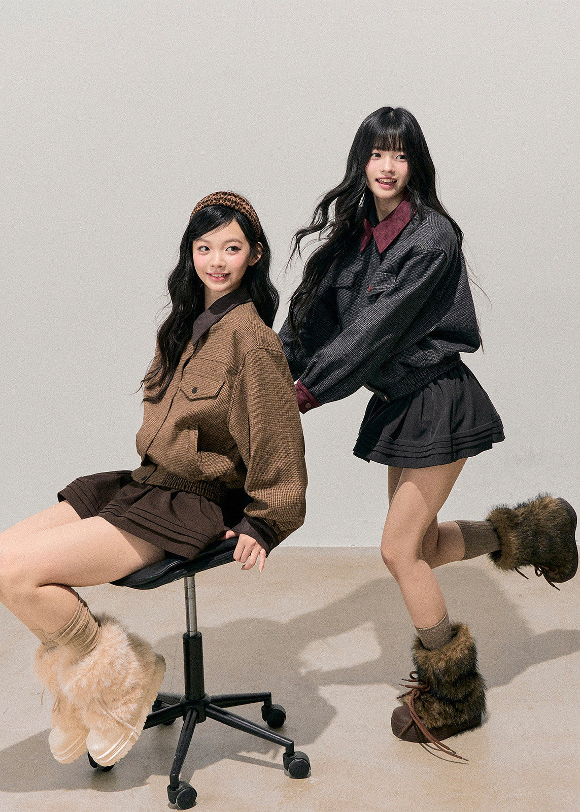 AOMALM wool set, Korean feminine two piece set, Hepburn style wool jacket, wool skirt suit women, Korean winter outfit women, pleated mini skirt set, wool co ord set women, autumn winter wool suit, feminine Korean fashion, soft girl winter outfit, tailored wool jacket women, elegant winter two piece set, Korean aesthetic clothing, women’s wool skirt set, classic feminine winter look, chic Korean outfit