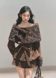 French winter set, faux fur cape outfit, Christmas luxury outfit women, AOMALM winter collection, feminine Korean winter style, three-piece winter suit women, holiday date outfit Korean, faux fur jacket set, winter mini skirt set, elegant winter coordinates, warm stylish winter clothes, luxury faux fur top, French romantic outfit, Korean fashion winter 2025, AOMALM apparel, holiday bow jacket, cottagecore winter outfit, soft girl winter aesthetic, Christmas outfit women Korea, chic winter layering set.
