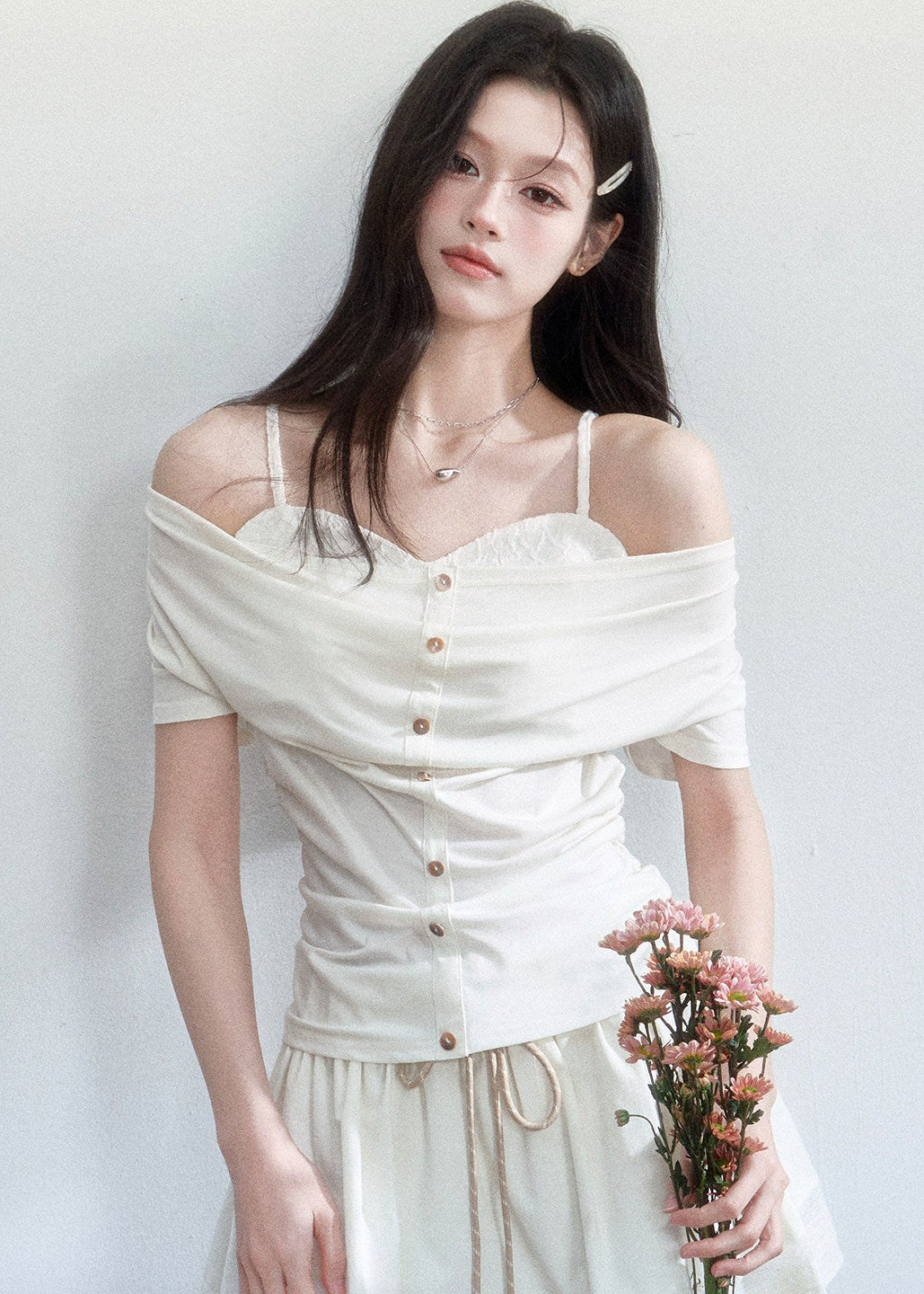 casual spring outfits women, spring brunch outfit, one shoulder top women, slim fit t shirt women, korean feminine top, coquette outfit, soft girl outfit, aesthetic fashion top, feminine korean fashion, cute spring outfit, romantic casual outfit, lightweight summer top, stylish basic top, soft aesthetic clothing, everyday outfit women, delicate feminine top, korean style blouse, trendy spring top, outfit ideas spring, breathable fabric top

