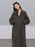 Silhouette Woolen Overcoat  Detachable Scarf Detail