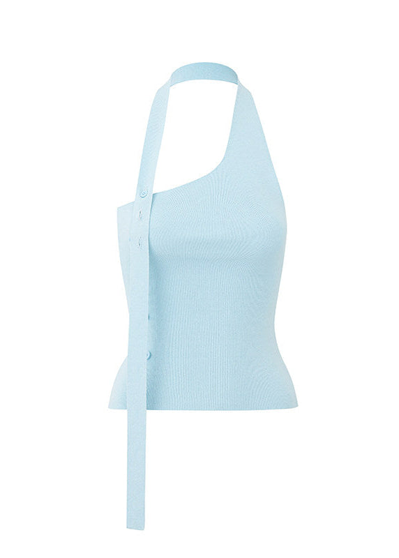 halter neck top women, knit halter top, korean fashion top, summer outfit ideas, brunch outfit ideas, slim fit knit top, aesthetic fashion top, modern feminine clothing, parisian style clothing, versatile summer top, chic going out top, lightweight knitwear, soft girl aesthetic outfit, minimal style top, trendy summer top, fitted halter top, casual summer outfit, stylish basic top, feminine outfit top, breathable knit top