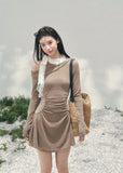 off shoulder black dress women, lace detail mini dress, spring black dress women, aomalm dress style, feminine spring outfit women, elegant long sleeve mini dress, refined casual black dress, korean french style clothing, slim fit spring dress, modern women mini dress, delicate lace contrast dress, understated luxury women dress, lightweight spring evening dress, feminine black mini, versatile spring dress women