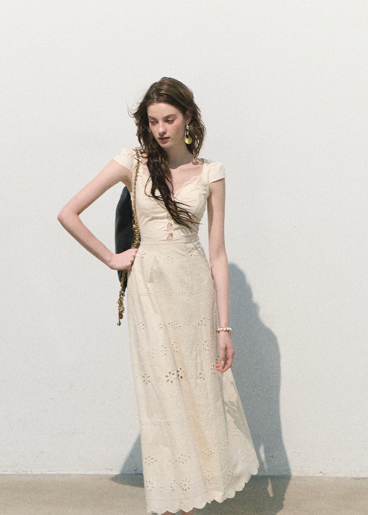 oakmoo dress, white cotton dress, lace patchwork dress, french lace dress, korean minimal dress, waist cinching dress, white summer dress, short white dress, long white dress, romantic summer dress, feminine vacation dress, cotton lace dress