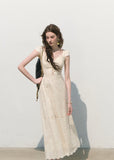 oakmoo dress, white cotton dress, lace patchwork dress, french lace dress, korean minimal dress, waist cinching dress, white summer dress, short white dress, long white dress, romantic summer dress, feminine vacation dress, cotton lace dress