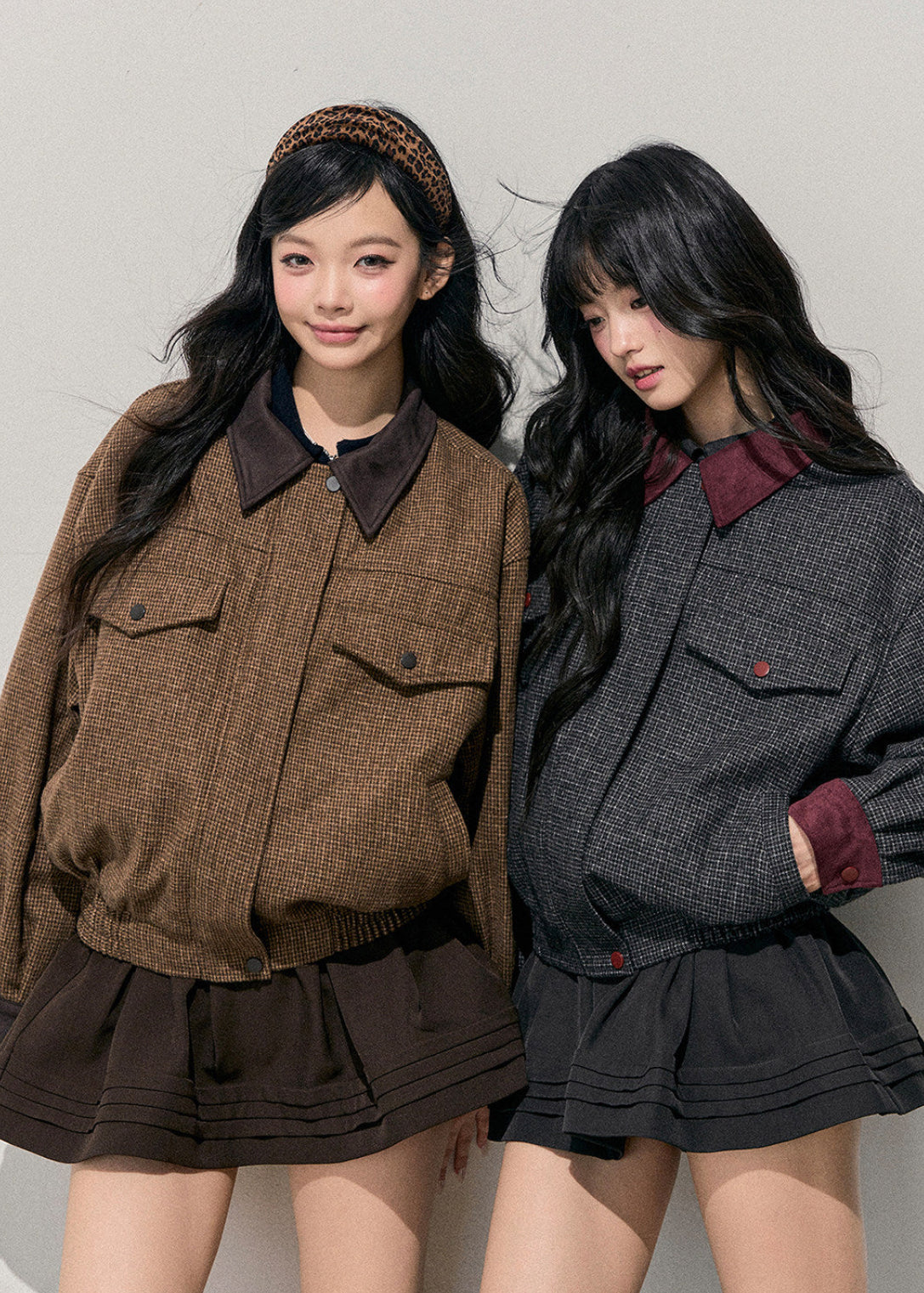 AOMALM wool set, Korean feminine two piece set, Hepburn style wool jacket, wool skirt suit women, Korean winter outfit women, pleated mini skirt set, wool co ord set women, autumn winter wool suit, feminine Korean fashion, soft girl winter outfit, tailored wool jacket women, elegant winter two piece set, Korean aesthetic clothing, women’s wool skirt set, classic feminine winter look, chic Korean outfit