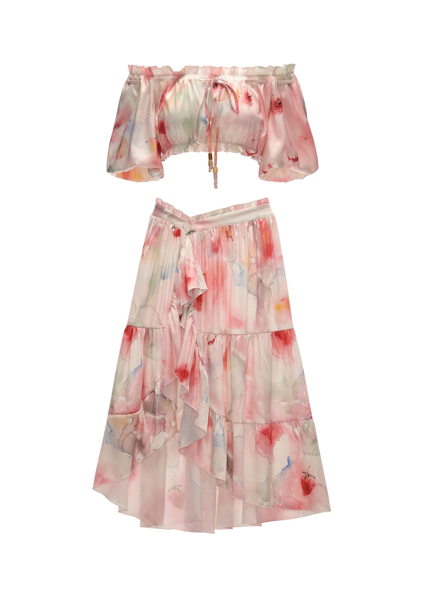 two piece set women, summer resort outfit, floral skirt set, puff sleeve top women, vacation outfit women, beach outfit women, aesthetic summer outfit, ruffle skirt outfit, korean fashion set, casual summer outfits, colorful summer outfit, feminine summer set, travel outfit women, lightweight summer clothing, boho summer outfit, trendy summer set, cute summer outfit, statement outfit women, chic resort wear, flowy skirt set

