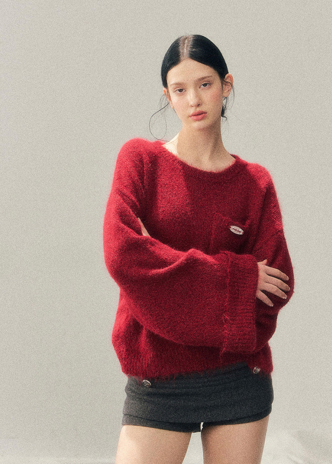 AOMALM skirt, wool mini skirt women, Korean winter skirt, A-line wool skirt, culotte mini skirt, high waist winter skirt, feminine wool skirt, slim fit mini skirt, Korean aesthetic clothing, winter short skirt women, hip hugging skirt, soft wool skirt, button detail mini skirt, autumn winter skirt, Korean fashion women, elegant mini skirt