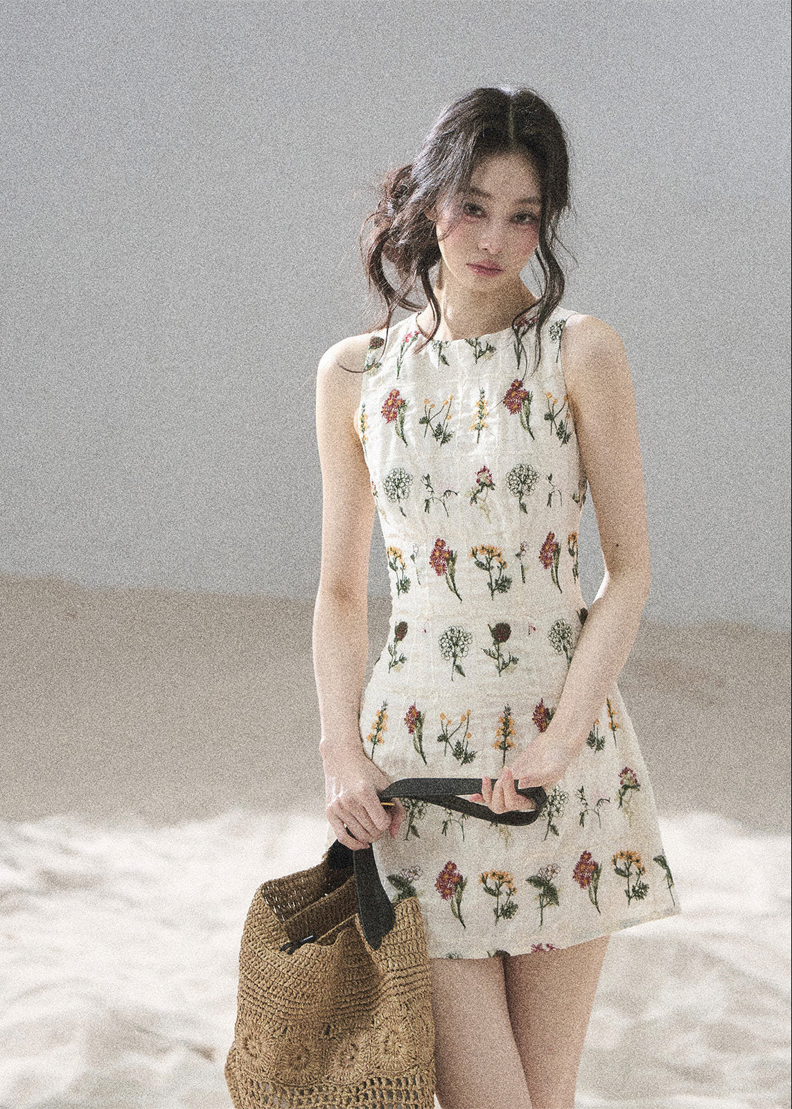 aomalm dress, embroidered floral mini dress, french floral dress, sleeveless vest dress, korean feminine dress, summer embroidered dress, vintage floral mini dress, floral short dress women, romantic summer dress, garden embroidery dress