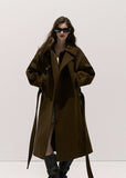 Stand-Collar Wool Coat