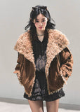 AOMALM, lamb fur coat women, Maillard winter coat, Korean feminine jacket, plush winter outerwear, padded cotton coat, cozy fur jacket, Korean winter fashion, warm short coat women, faux lamb fur jacket, soft winter coat, aesthetic Korean outfit, feminine winter jacket, casual warm coat, trendy winter outerwear, elegant padded jacket, winter layering coat