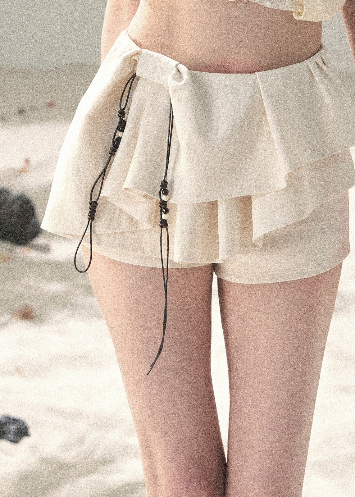 aomalm skort, ruffle skort women, cascading pleat skirt, french ruffle skirt, korean feminine skort, summer mini skort, cake layer skirt, culotte skirt women, romantic short skirt, layered ruffle skort, feminine korean fashion, seaside summer outfit