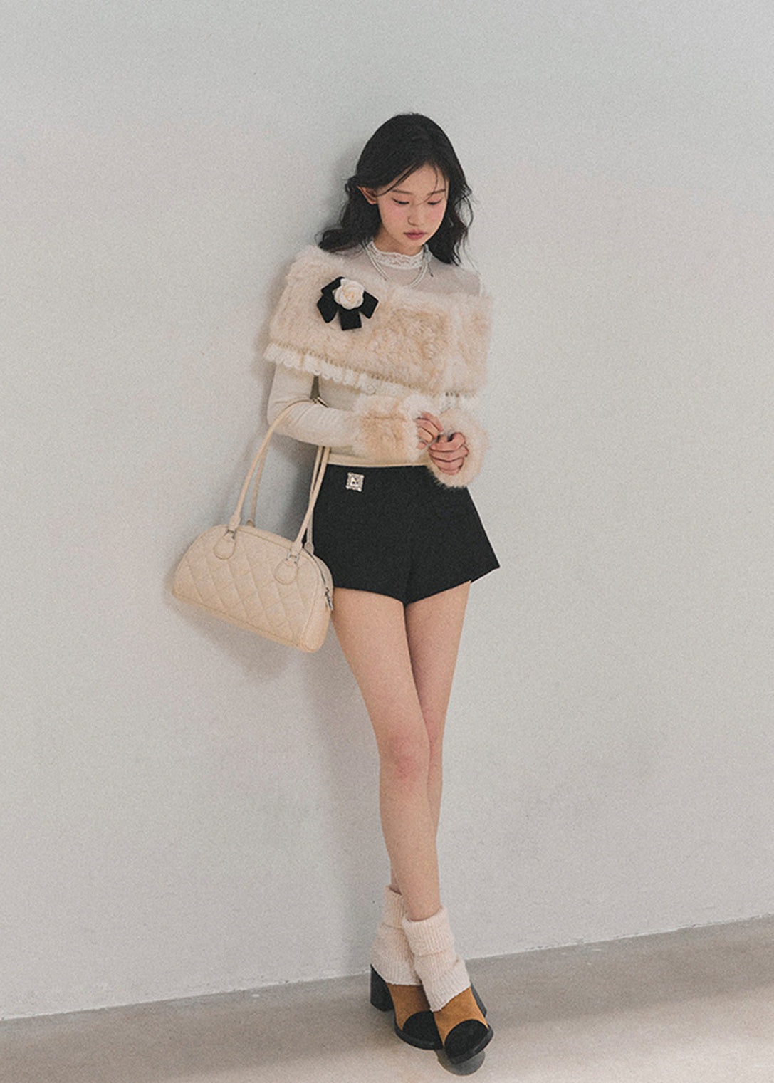 Korean feminine top, winter lace top, plush lace shirt, long sleeve lace top women, soft Korean style clothing, feminine winter outfit, French style lace top, slim fit winter top, elegant lace blouse, soft girl aesthetic top, winter layering top, romantic knit top, Korean fashion winter, delicate lace shirt, aesthetic winter wear, feminine shawl top