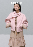Flowing Color Palette  Detachable Wrap Short Jacket