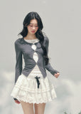 polka dot long sleeve top women, fake two layer top, spring slim fit t shirt women, korean french style top, refined casual knit top, waist shaping spring top, elegant daily wear women, premium women basics, aomalm top style, feminine spring knitwear, modern women long sleeve tee, delicate detail top women, lightweight spring shirt women, understated luxury top, versatile women fashion top